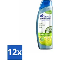 Head & shoulders – Shampooing antipelliculaire – Pure Intense – Régulateur de sébum – 250 ml – Pack économique – 12 pièces