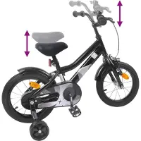 vidaXL Vélo pour enfant 14 pouces, pour les 3-5 ans, noir