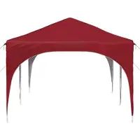 vidaXL Tente de réception pliable 575 x 288 x 245 cm, rouge bordeaux, tissu Oxford