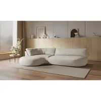 Wintech Canapé d’angle gauche minimaliste Ace à forme arrondie-Velluto 2