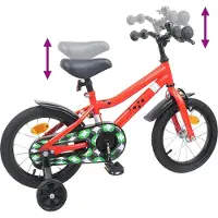 vidaXL Vélo pour enfants 16 pouces, pour les 4-6 ans, rouge