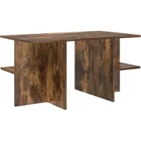 vidaXL Table basse en chêne fumé 87 x 50 x 45 cm, bois d'ingénierie