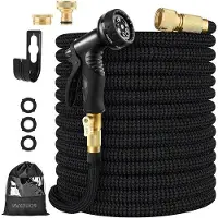 OEM Tuyau d'arrosage flexible avec 10 modes de pulvérisation - pour le jardinage et l'arrosage - âme en latex renforcée - 15 mètres - noir