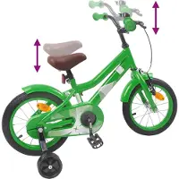 vidaXL Vélo pour enfant 14 pouces, pour les 3-5 ans, vert