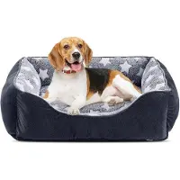 OEM Lit douillet pour chien - Antidérapant - Convient aux petits chiens - Tissu peluche - 51 x 48 x 18 cm