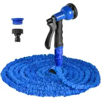 OEM Tuyau d'arrosage flexible bleu de 15 m avec buse à 8 jets - tuyau d'arrosage résistant et étanche pour le jardin