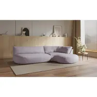 Wintech Canapé d’angle droit minimaliste Ace à forme arrondie-Velluto 14