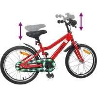 vidaXL Vélo enfant 18 pouces pour enfants de 5 à 7 ans Rouge