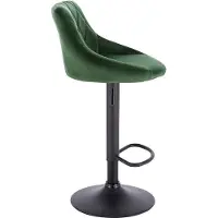OEM Tabourets de bar ergonomiques - Velours - 60-82 cm - Vert foncé - Réglables en hauteur - Lot de 1 - Bar de cuisine