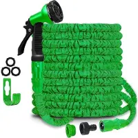 Famanu Serpent magique flexible extensible avec tête de pulvérisation 8 fonctions - bleu ou vert - 50FT/15 m