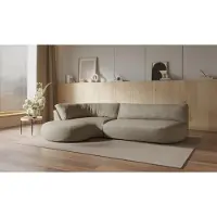 Wintech Canapé d’angle gauche minimaliste Ace à forme arrondie-Velluto 3
