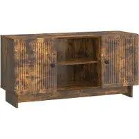 vidaXL Meuble TV 102 x 34,5 x 50 cm en aggloméré chêne fumé