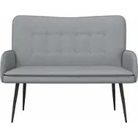 vidaXL Canapé 2 places , gris clair, 115 x 61 x 87 cm, tissu
