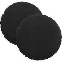 vidaXL Coussins de siège 2 pcs Noir Ø 40 x 13 cm Velours