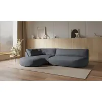 Wintech Canapé d’angle gauche minimaliste Ace à forme arrondie-Velluto 19