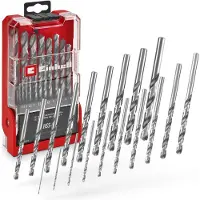 Einhell Coffret forets HSS-G Silver - 19 pièces - Ø1-10mm - acier rapide - affûtage précis - tige cylindrique