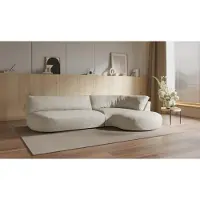 Wintech Canapé d’angle droit minimaliste Ace à forme arrondie-Velluto 2