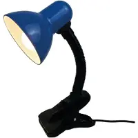 Luxus Europe - Lampe de bureau Toby, bleu - Lampe de lecture - Lampe de bureau
