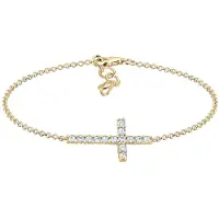 Elli Bracelet 'Kreuz' or / transparent