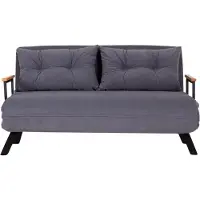 CALICOSY - Canapé lit 2 places convertible en tissu avec pieds en métal L133 cm - SANDO