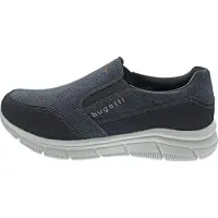 Bugatti Soa : Mocassins pour hommes, couleur bleu, style décontracté
