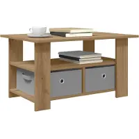 vidaXL Table basse en chêne Artisan 77 x 55 x 42 cm, bois d'ingénierie