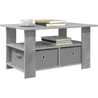 vidaXL Table basse en béton gris 77 x 55 x 42 cm en aggloméré