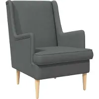 vidaXL fauteuil Gris foncé tissu