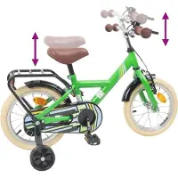 vidaXL Vélo pour enfant 14 pouces, pour les 3-5 ans, vert