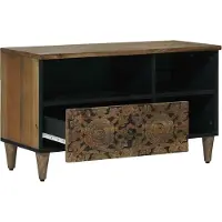 vidaXL Armoire TV avec étagère Marron 80 x 33,5 x 46 cm Bois massif Mango