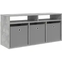vidaXL Meuble bas à tiroirs , gris béton, 102 x 32 x 48,5 cm