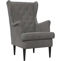 vidaXL fauteuil Gris foncé Velours