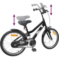 vidaXL Vélo enfant 18 pouces pour enfants de 5 à 7 ans Noir