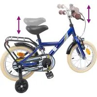 vidaXL Vélo pour enfants 16 pouces, pour les 4-6 ans, bleu foncé