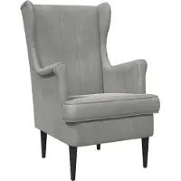 vidaXL fauteuil Gris clair Velours