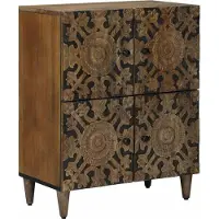 vidaXL Buffet avec rangement Marron 60 x 33,5 x 75 cm Bois massif Mango
