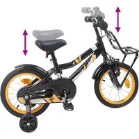 vidaXL Vélo pour enfant 12 pouces, pour les 2-4 ans, orange et noir