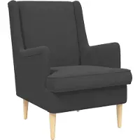 vidaXL fauteuil Gris foncé Tissu en laine de mouton