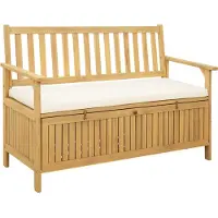 vidaXL Banc avec rangement et coussins, 120 x 63 x 84 cm