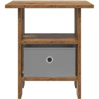 vidaXL Table de chevet avec tiroir 2 pcs Bois ancien 41 x 40 x 45 cm