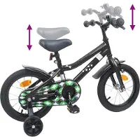vidaXL Vélo pour enfant 12 pouces, pour les 2-4 ans, noir