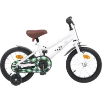vidaXL Vélo pour enfant 14 pouces, pour les 3-5 ans, blanc