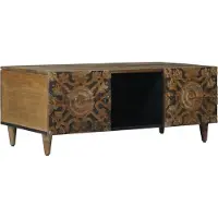 vidaXL Table basse marron 100 x 54 x 40 cm bois massif mangue
