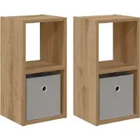vidaXL Table de chevet 2 pcs Chêne artisanal 25,5 x 22 x 49,5 cm