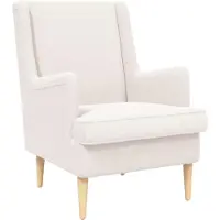 vidaXL fauteuil Crème Tissu en laine de mouton