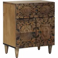 vidaXL Armoire de lit Marron 50 x 33 x 60 cm Bois de mangue massif