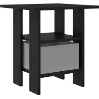 vidaXL Table de chevet avec tiroir 2 pcs Chêne noir 41 x 40 x 45 cm