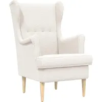 vidaXL fauteuil Crème tissu
