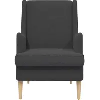 vidaXL fauteuil Gris foncé Tissu en laine de mouton