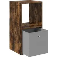 vidaXL Table de chevet Chêne fumé 35 x 32 x 68,5 cm Bois d'ingénierie